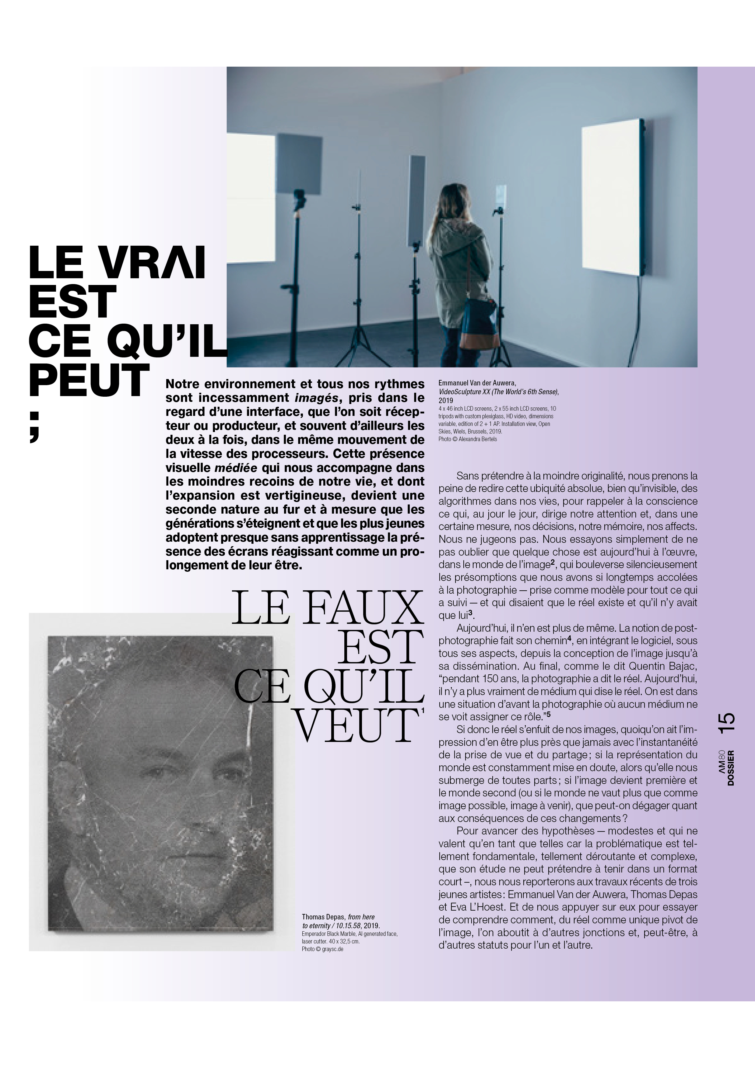 Art Forum article about Thomas Depas